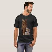 EEN KAT EN EEN UIL 1 T-SHIRT (Voorkant volledig)