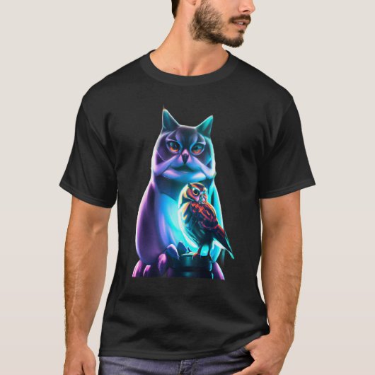 EEN KAT EN EEN UIL 3 T-SHIRT (Voorkant)