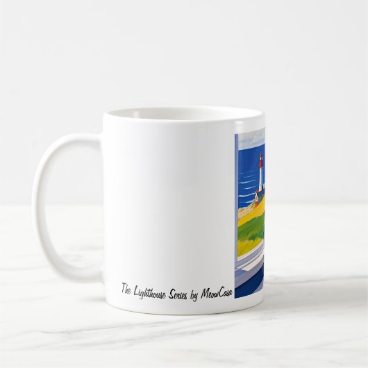 Een kat en een vuurtoren Mok (Links)