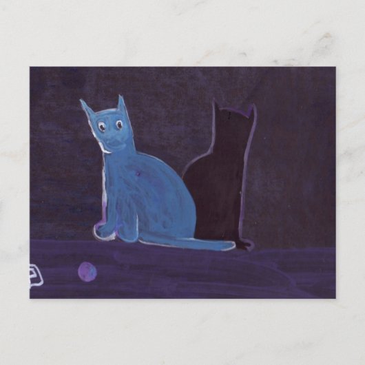 EEN KAT EN HAAR SCHADOW BRIEFKAART (Voorkant)