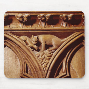 Een kat en muis van een koor. muismat