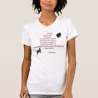 Een kat-gebeden dames-nest-T-shirt T-shirt