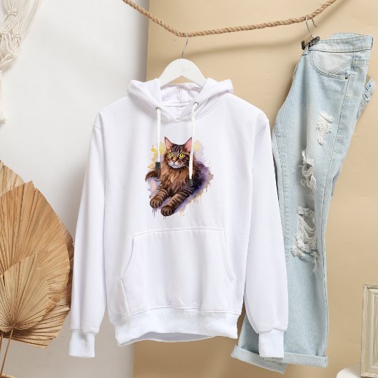 Een kat genaamd Mocha - Waterverf stijl T-shirt