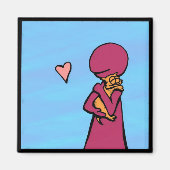 Een kat houdt van knuffels magneet (Voorkant)