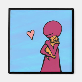 Een kat houdt van knuffels magneet