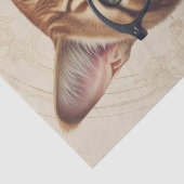 Een kat in brillen Decoupage papier (Detail)