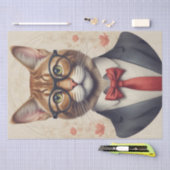 Een kat in brillen Decoupage papier (Craft)