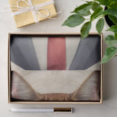 Een kat in brillen Decoupage papier (Geschenk)