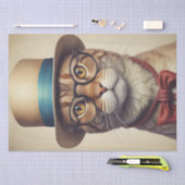 Een kat in brillen Decoupage papier (Craft)