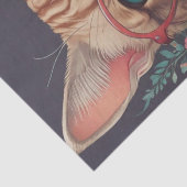 Een kat in brillen Decoupage papier (Detail)