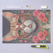 Een kat in brillen Decoupage papier (Craft)