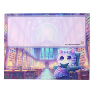 Een kat in de bibliotheek notitieblok