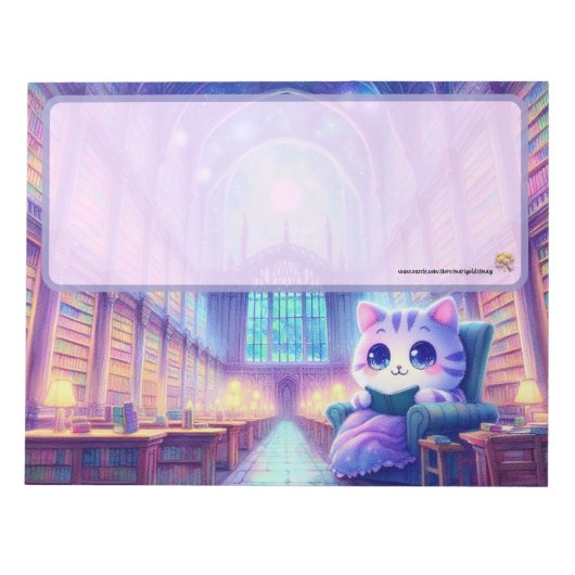 Een kat in de bibliotheek notitieblok (Voorkant)