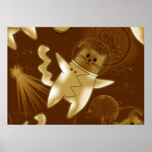 Een kat in de ruimte. poster