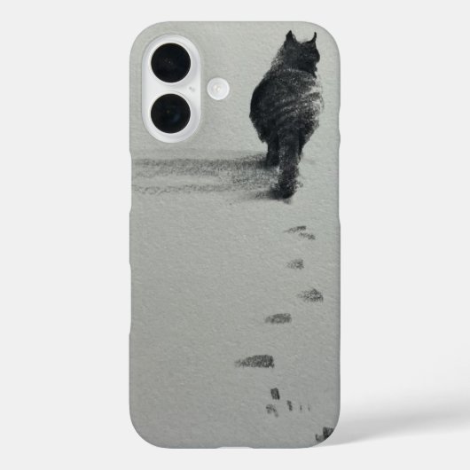 Een kat in de sneeuw 3 Case-Mate iPhone case (Achterkant)