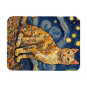 Een kat in de Sterrennacht Magneet (Horizontaal)