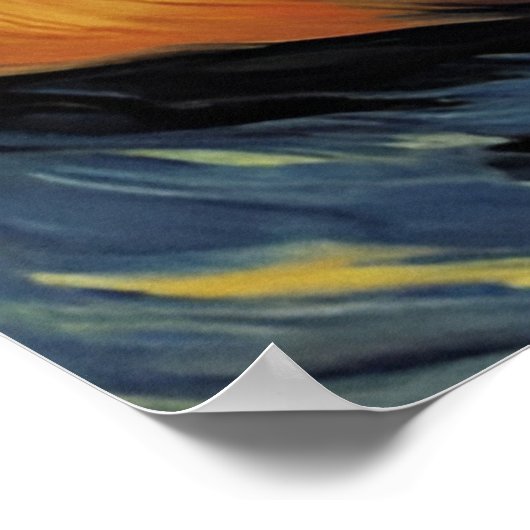 Een kat in de Sterrennacht Poster (Hoek)