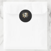 Een kat in de zwarte nacht Sticker (Tas)