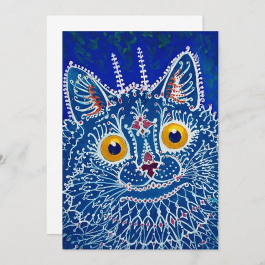 Een kat in een gotische stijl, van Louis Wain Bedankkaart (Voorkant / Achterkant)