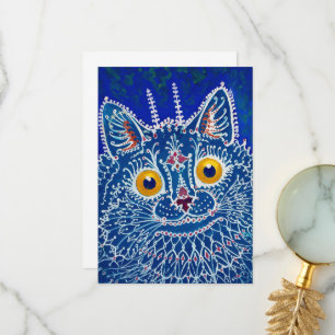 Een kat in een gotische stijl, van Louis Wain Bedankkaart