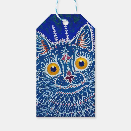 Een kat in een gotische stijl, van Louis Wain Cadeaulabel (Voorkant)
