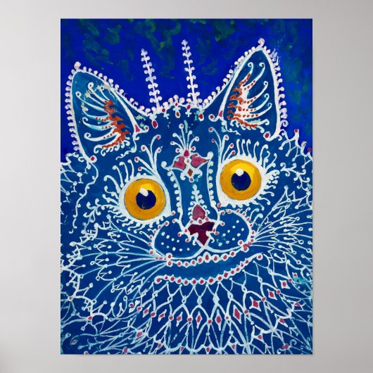 Een kat in een gotische stijl, van Louis Wain Poster (Voorkant)