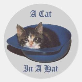 Een kat in een Petten Sticker