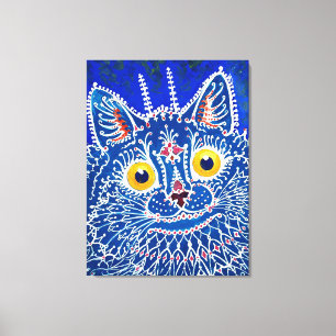 Een kat in gotische stijl door Louis Wain Canvas Afdruk