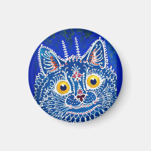 Een kat in gotische stijl door Louis Wain Magneet