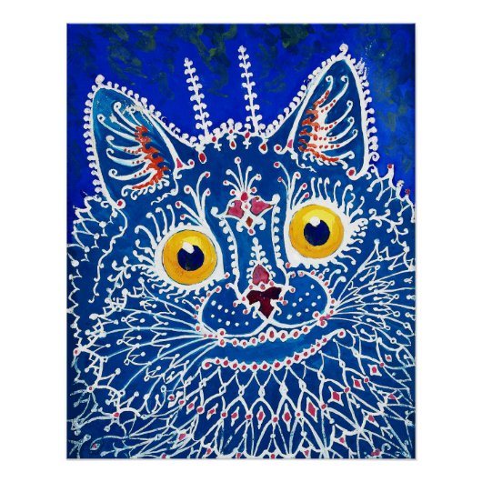 Een kat in gotische stijl door Louis Wain Perfect Poster (Voorkant)