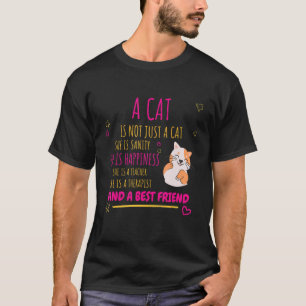 Een kat is niet zomaar een kat Sarcasme woordspel T-shirt