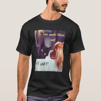 Een kat is nooit eigendom vraag een cocker spaniel t-shirt