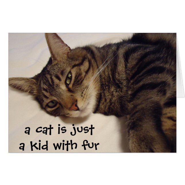 Een kat is slechts een Kind met een kat (Voorkant Horizontaal)
