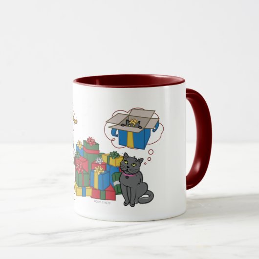 Een Kat Kerstmis Mok (Voorkant rechts)