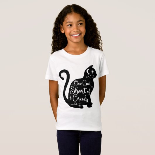 Een kat kort van gekheid t-shirt (Voorkant volledig)