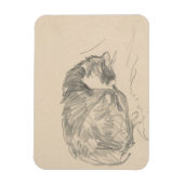 Een kat kromp, geslapen door Edouard Manet. Magneet (Verticaal)
