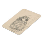 Een kat kromp, geslapen door Edouard Manet. Magneet (Linkerzijde)