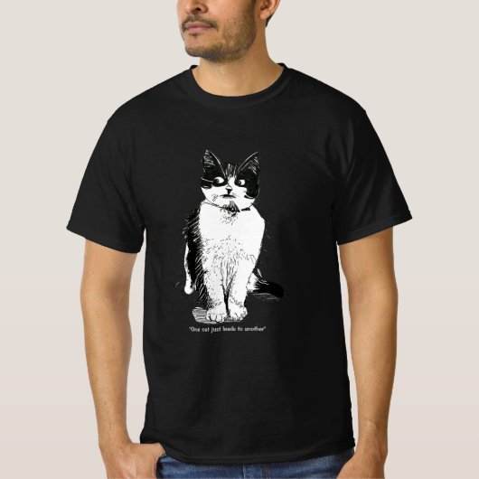 Eén kat leidt tot een andere t-shirt (Voorkant)