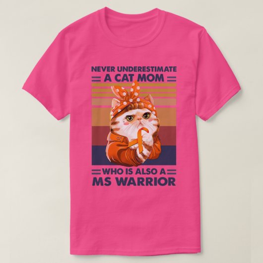 Een kat mam multiple sclerose bewustzijn voor mann t-shirt (Design voorkant)