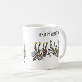 Een Kat Menorah voor Chanoeka Koffiemok (Voorkant rechts)