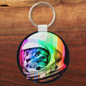 Een kat met een astronautendroom sleutelhanger (Voorkant)