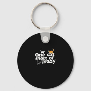 Een kat met een CRAZY Sleutelhanger