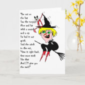 Een kat met een gedicht kaart (Gele Bloem)