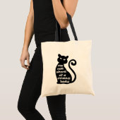 Een kat met een gekke dame tote bag (Voorkant (product))