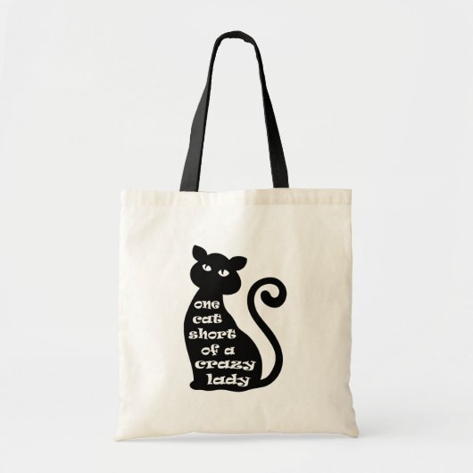 Een kat met een gekke dame tote bag (Voorkant)