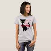 een kat met een klein kattemoedershirt t-shirt (Voorkant volledig)