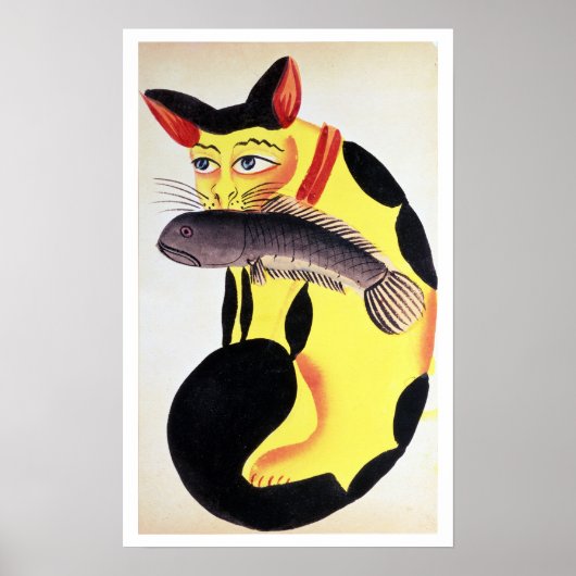 Een kat met een vis in zijn mond, van de Rudyard K Poster (Voorkant)