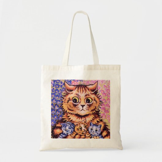 Een kat met haar Kittens Louis Wain Tote Bag (Voorkant)