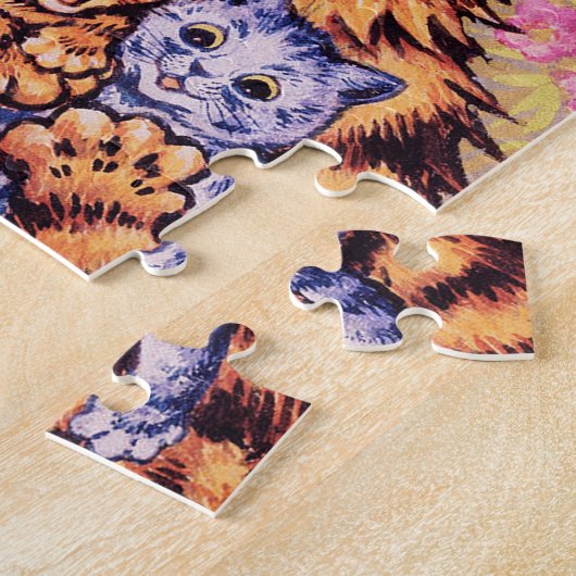 Een kat met Kittens Louis Wain Legpuzzel (Zijkant)