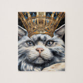 Een kat met kroon legpuzzel (Verticaal)